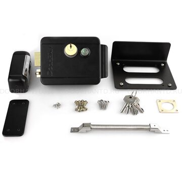 Комплект замка электромеханического DH-LOCK-KIT. В составе: замок, переходник, ответная часть, пластина ответной части, лицевая накладка замка, крепежные элементы замка- 8шт, крепежные элементы наклад