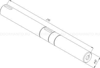 Вал стойки спиральных ворот L=295 мм